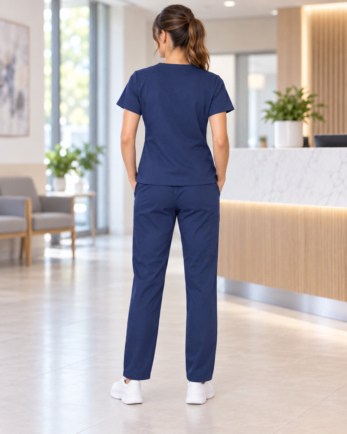 Set Scrub Mod. Benidorm Blu Navy – vista posteriore