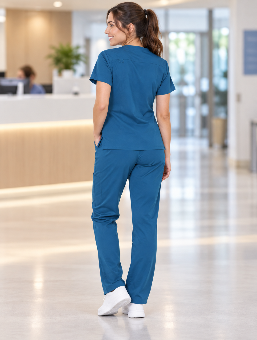 Set Scrub Mod. Benidorm Verde Ottanio – vista posteriore
