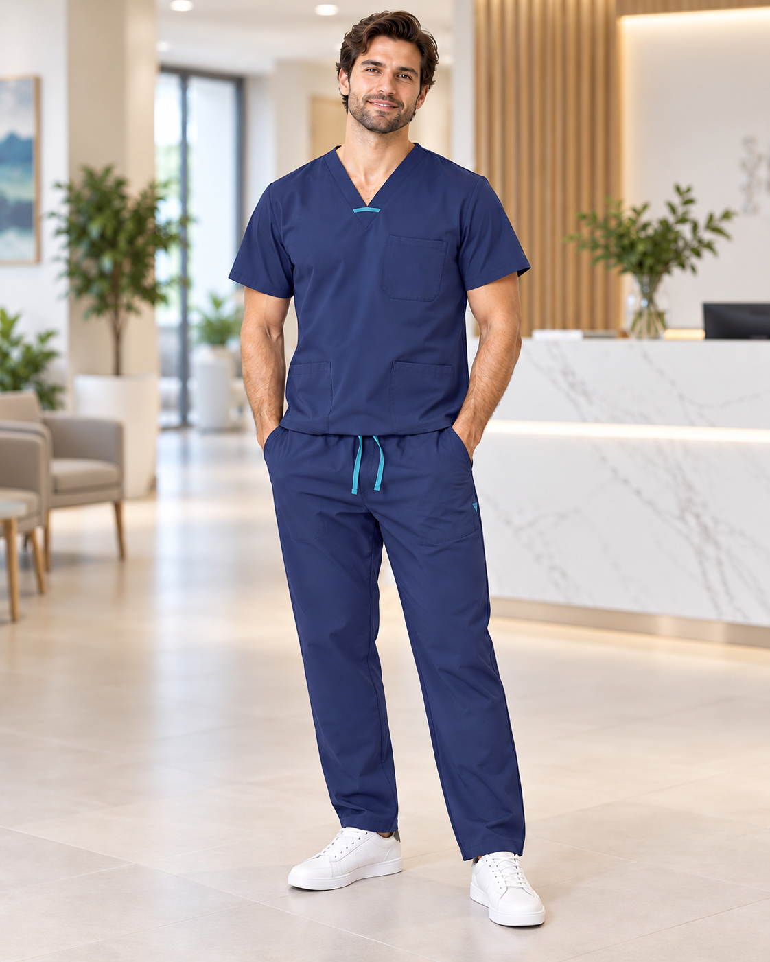 Set Scrub Ibiza Blu Navy – vista frontale